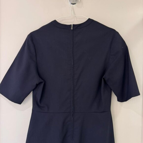 3.1 Phillip Lim Black Short Sleeve Peplum Top w/ Back Zipper(material 98% wool) - Picture 3 of 5